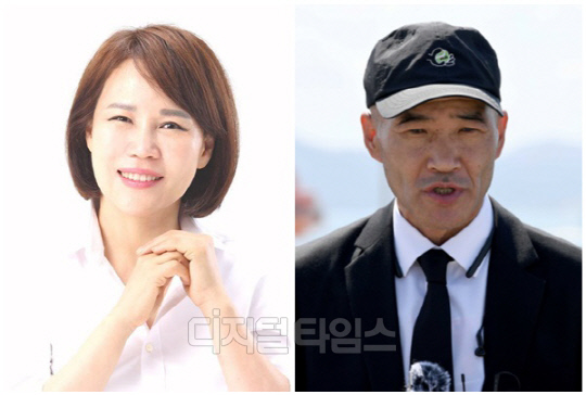 전현희(왼쪽) 국민권익위원회(이하 권익위) 위원장과 이래진씨. <디지털타임스 DB, 연합뉴스>